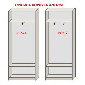 Шкаф распашной серия «ЗЕВС» (PL3/С1/PL2) Серый камень/Небраска натуральный в Соликамске - solikamsk.ok-mebel.com | фото 8