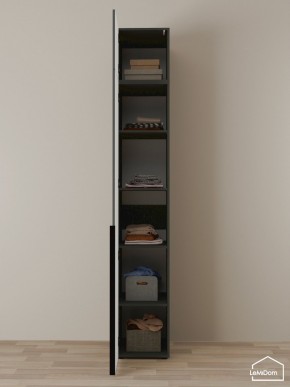 Шкаф с антресолью Linnea MHR-1A-2 2450х400х510 (Графит-М 11.1.25) в Соликамске - solikamsk.ok-mebel.com | фото 4