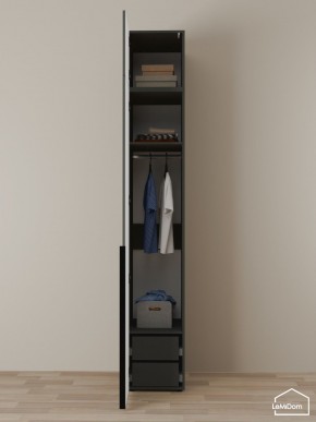 Шкаф с антресолью Linnea MHR-1A-3 2450х400х510 (Графит-М 11.1.25) в Соликамске - solikamsk.ok-mebel.com | фото 6