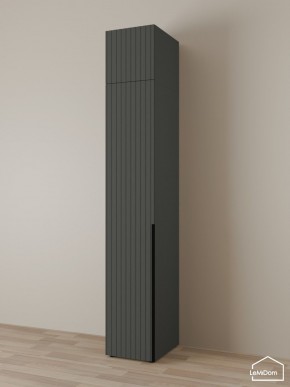 Шкаф с антресолью Linnea MHR-1A-4 2450х400х510 (Графит-М 11.1.25) в Соликамске - solikamsk.ok-mebel.com | фото