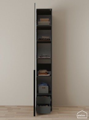 Шкаф с антресолью Linnea MHR-1A-4 2450х400х510 (Графит-М 11.1.25) в Соликамске - solikamsk.ok-mebel.com | фото 4