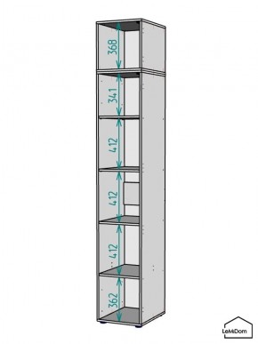 Шкаф с антресолью Linnea MHR-1POA-2 2450х400х510 (Белый-М 11.1.1) в Соликамске - solikamsk.ok-mebel.com | фото 3
