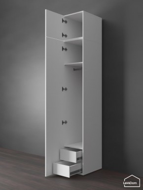 Шкаф с антресолью Linnea MHR-1POA-3 2450х400х510 (Белый-М 11.1.1) в Соликамске - solikamsk.ok-mebel.com | фото 6