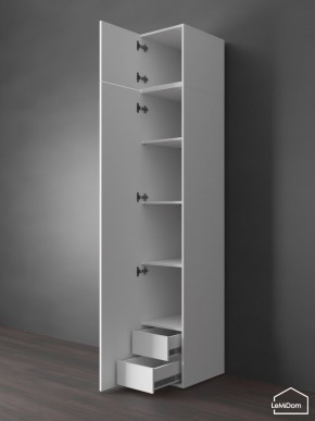 Шкаф с антресолью Linnea MHR-1POA-4 2450х400х510 (Белый-М 11.1.1) в Соликамске - solikamsk.ok-mebel.com | фото 5