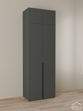 Шкаф с антресолью Linnea MHR-2A-3 2450х800х510 (Графит-М 11.1.25) в Соликамске - solikamsk.ok-mebel.com | фото