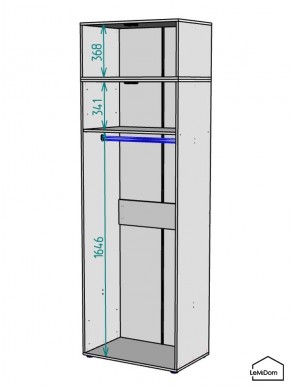 Шкаф с антресолью Linnea MHR-2POA-1 2450х800х510 (Белый-М 11.1.1) в Соликамске - solikamsk.ok-mebel.com | фото 3