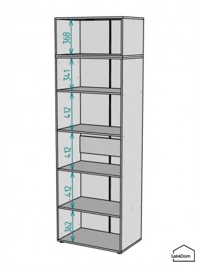 Шкаф с антресолью Linnea MHR-2POA-2 2450х800х510 (Белый-М 11.1.1) в Соликамске - solikamsk.ok-mebel.com | фото 3