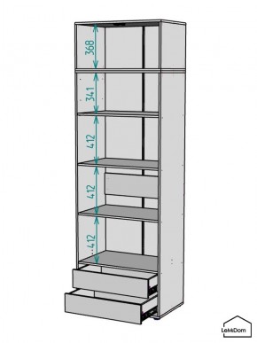 Шкаф с антресолью Linnea MHR-2POA-4 2450х800х510 (Белый-М 11.1.1) в Соликамске - solikamsk.ok-mebel.com | фото 3