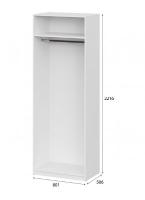 Шкаф ШК-5 (800) Белый текстурный в Соликамске - solikamsk.ok-mebel.com | фото 4