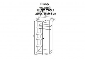 KI-KI ШДУ765.1 Шкаф угловой (белый/белое дерево) в Соликамске - solikamsk.ok-mebel.com | фото 2