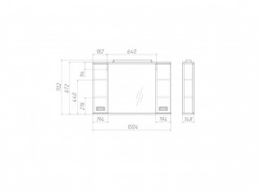 Шкаф-зеркало Cube 100 Эл. Домино (DC5013HZ) в Соликамске - solikamsk.ok-mebel.com | фото 2