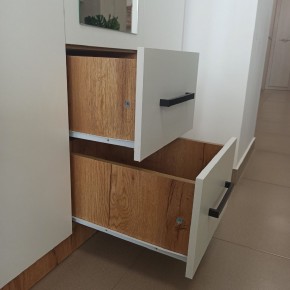 Спальный гарнитур Евро (модульный) Крафт/Белый в Соликамске - solikamsk.ok-mebel.com | фото 29