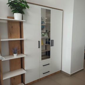 Спальный гарнитур Евро (модульный) Крафт/Белый в Соликамске - solikamsk.ok-mebel.com | фото 33