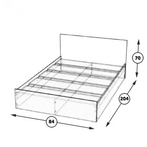 Стандарт Кровать 0800, цвет дуб сонома, ШхГхВ 83,5х203,5х70 см., сп.м. 800х2000 мм., без матраса, основание есть в Соликамске - solikamsk.ok-mebel.com | фото 4