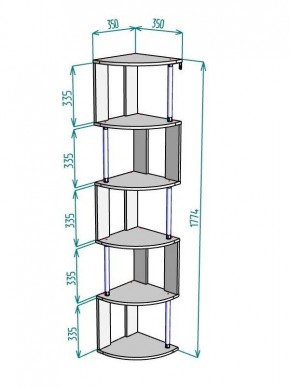Стеллаж Maria S113-MA (Графит) в Соликамске - solikamsk.ok-mebel.com | фото 3