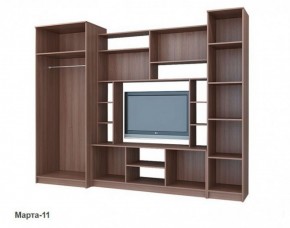 Стенка Марта 11 (Венге/Беленый дуб) в Соликамске - solikamsk.ok-mebel.com | фото 4