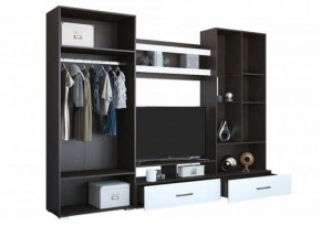 Стенка Ненси 1 (Венге/Белый глянец) в Соликамске - solikamsk.ok-mebel.com | фото 3