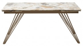 Стол ACERRA NEW 160 GLOSS GRAND JADE SOLID CERAMIC/ каркас цвета шампань, ®DISAUR в Соликамске - solikamsk.ok-mebel.com | фото 12