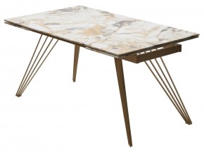 Стол ACERRA NEW 160 GLOSS GRAND JADE SOLID CERAMIC/ каркас цвета шампань, ®DISAUR в Соликамске - solikamsk.ok-mebel.com | фото 14