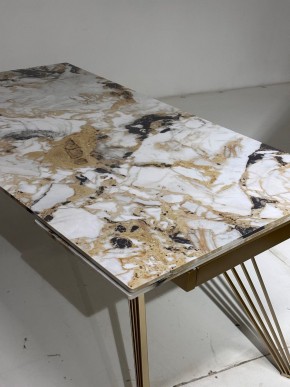 Стол ACERRA NEW 160 GLOSS GRAND JADE SOLID CERAMIC/ каркас цвета шампань, ®DISAUR в Соликамске - solikamsk.ok-mebel.com | фото 5