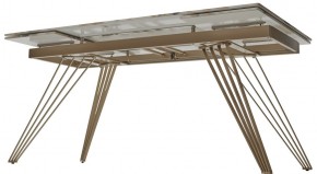 Стол ACERRA NEW 160 GLOSS GRAND JADE SOLID CERAMIC/ каркас цвета шампань, ®DISAUR в Соликамске - solikamsk.ok-mebel.com | фото 9