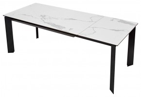 Стол CREMONA 140 MATTE STATUARIO Белый мрамор матовый, керамика/ черный каркас, ®DISAUR в Соликамске - solikamsk.ok-mebel.com | фото 2