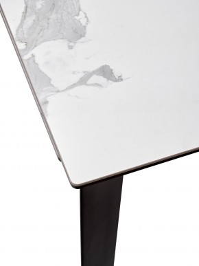 Стол CREMONA 140 MATTE STATUARIO Белый мрамор матовый, керамика/ черный каркас, ®DISAUR в Соликамске - solikamsk.ok-mebel.com | фото 3