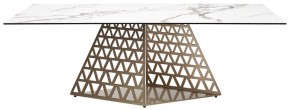Стол ENNA 220 KL-188 Контрастный мрамор матовый, итальянская керамика/ каркас цвета шампань, ®DISAUR в Соликамске - solikamsk.ok-mebel.com | фото 10