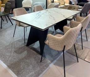 Стол IVAR 180 MARBLES KL-188 Контрастный мрамор, итальянская керамика, ®DISAUR в Соликамске - solikamsk.ok-mebel.com | фото 11