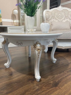 Стол журнальный круглый Натали (белый глянец) в Соликамске - solikamsk.ok-mebel.com | фото 4