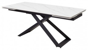 Стол LIVORNO 180 MATT WHITE MARBLE SOLID CERAMIC / BLACK, ®DISAUR в Соликамске - solikamsk.ok-mebel.com | фото 2