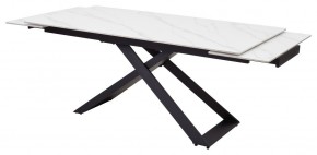 Стол LIVORNO 180 MATT WHITE MARBLE SOLID CERAMIC / BLACK, ®DISAUR в Соликамске - solikamsk.ok-mebel.com | фото 5