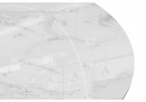 Стол стеклянный Норфолк 100х78 белый мрамор / черный в Соликамске - solikamsk.ok-mebel.com | фото 5