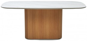 Стол TAMPA 180 цвет БЕЛЫЙ МРАМОР M326, керамика / Каркас OAK, ®DISAUR в Соликамске - solikamsk.ok-mebel.com | фото 9