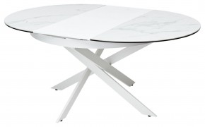 Стол TRENTO 120 HIGH GLOSS STATUARIO Белый мрамор глянцевый, керамика/ белый каркас, ®DISAUR в Соликамске - solikamsk.ok-mebel.com | фото 7