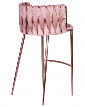 Стул барный DOBRIN EMMA ROSE GOLD, розовый велюр (VF-10) в Соликамске - solikamsk.ok-mebel.com | фото 4