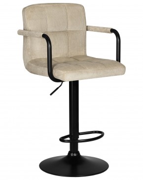 Стул барный DOBRIN KRUGER ARM BLACK, бежевый вельвет (LAR-E2041-04) в Соликамске - solikamsk.ok-mebel.com | фото