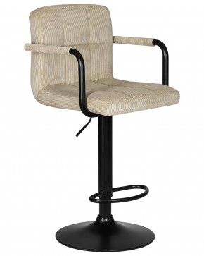 Стул барный DOBRIN KRUGER ARM BLACK, бежевый вельвет (LAR-E2041-04) в Соликамске - solikamsk.ok-mebel.com | фото 2