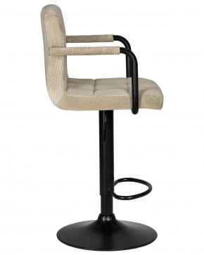 Стул барный DOBRIN KRUGER ARM BLACK, бежевый вельвет (LAR-E2041-04) в Соликамске - solikamsk.ok-mebel.com | фото 3