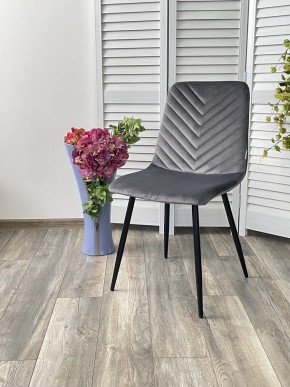 Стул DUKE BLUVEL-14 GREY, велюр / черный каркас М-City в Соликамске - solikamsk.ok-mebel.com | фото 4