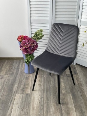 Стул DUKE BLUVEL-14 GREY, велюр / черный каркас М-City в Соликамске - solikamsk.ok-mebel.com | фото 5
