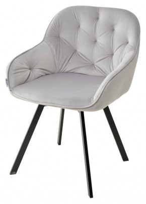 Стул GALE 360 град. поворот. BLUVEL-03 LIGHT GREY, велюр/ черный каркас, М-City в Соликамске - solikamsk.ok-mebel.com | фото