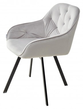 Стул GALE 360 град. поворот. BLUVEL-03 LIGHT GREY, велюр/ черный каркас, М-City в Соликамске - solikamsk.ok-mebel.com | фото 5