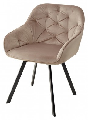 Стул GALE 360 град. поворот. BLUVEL-40 BEIGE, велюр/ черный каркас, М-City в Соликамске - solikamsk.ok-mebel.com | фото