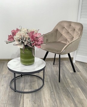 Стул GALE 360 град. поворот. BLUVEL-40 BEIGE, велюр/ черный каркас, М-City в Соликамске - solikamsk.ok-mebel.com | фото 2