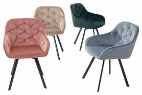 Стул GALE 360 град. поворот. BLUVEL-40 BEIGE, велюр/ черный каркас, М-City в Соликамске - solikamsk.ok-mebel.com | фото 3