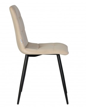 Стул обеденный DOBRIN CHILLY, Бежевый Holland 07, основание черный в Соликамске - solikamsk.ok-mebel.com | фото 4