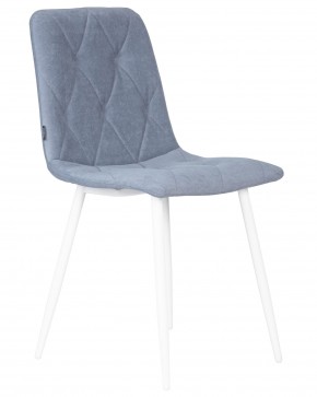 Стул обеденный DOBRIN CHILLY ROMBO, Серо-голубой Simple 26, основание белый в Соликамске - solikamsk.ok-mebel.com | фото 2