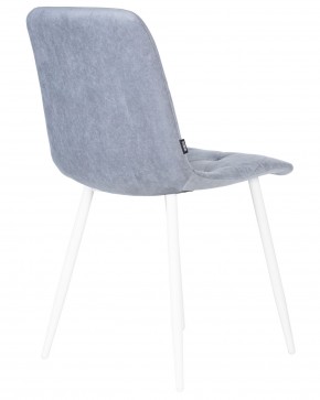 Стул обеденный DOBRIN CHILLY ROMBO, Серо-голубой Simple 26, основание белый в Соликамске - solikamsk.ok-mebel.com | фото 4
