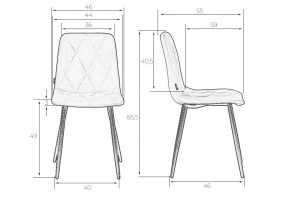 Стул обеденный DOBRIN CHILLY ROMBO, Тиффани Simple 51, основание черное в Соликамске - solikamsk.ok-mebel.com | фото 9
